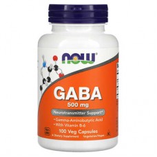 NOW Foods, GABA, 500 мг, 100 вегетаріанських капсул